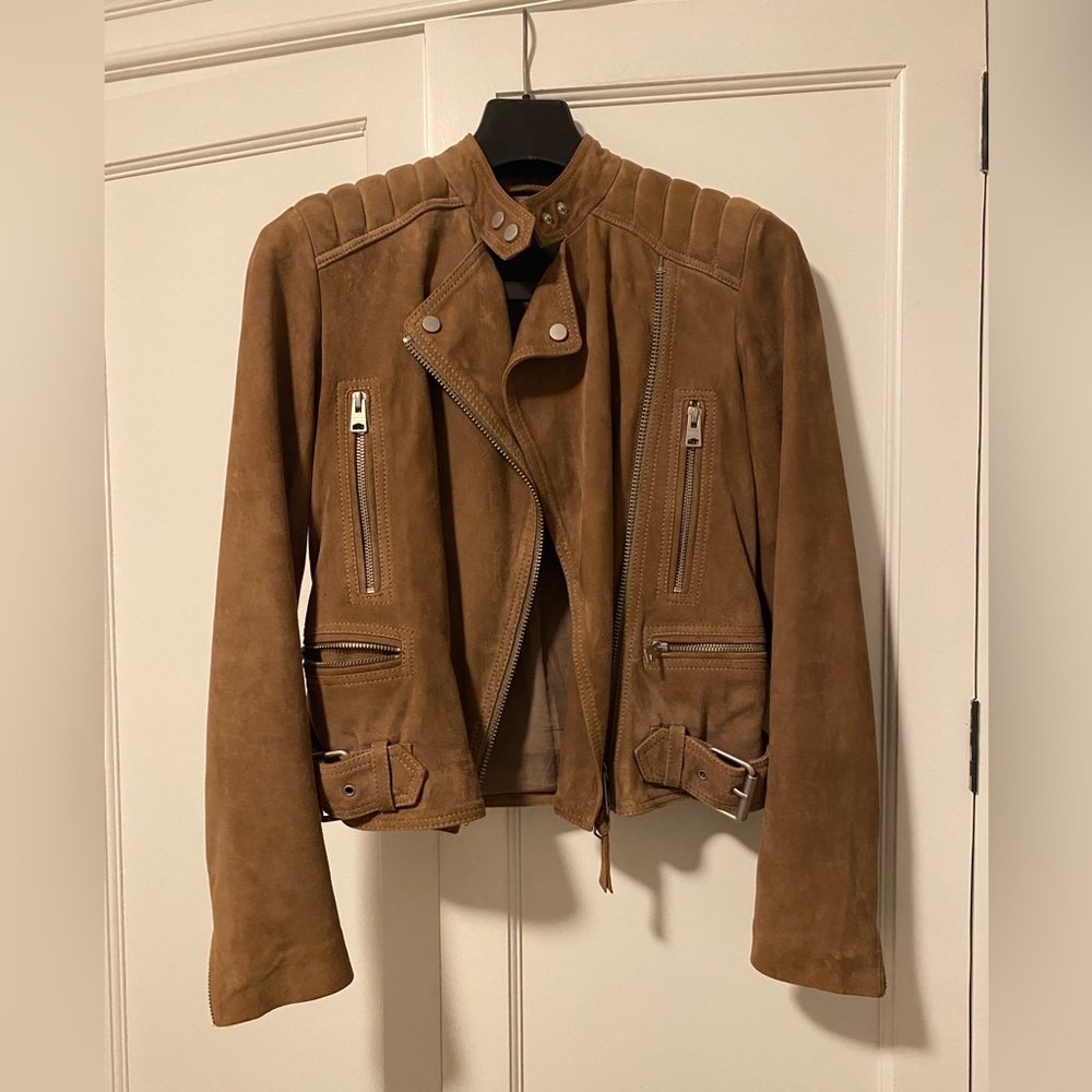 🍓All Saints | Suede Moto Jacket